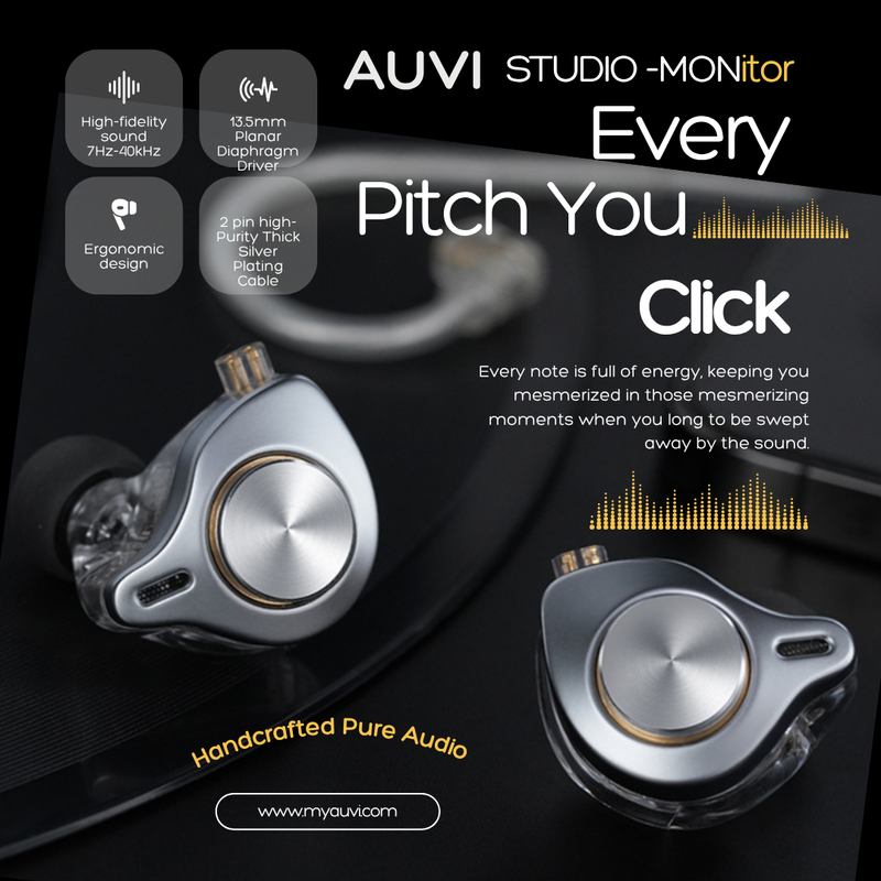 In-Ear-Monitor (Studio-MONitor) Handcrafted Pure Audio "High-Fidelity Sound"