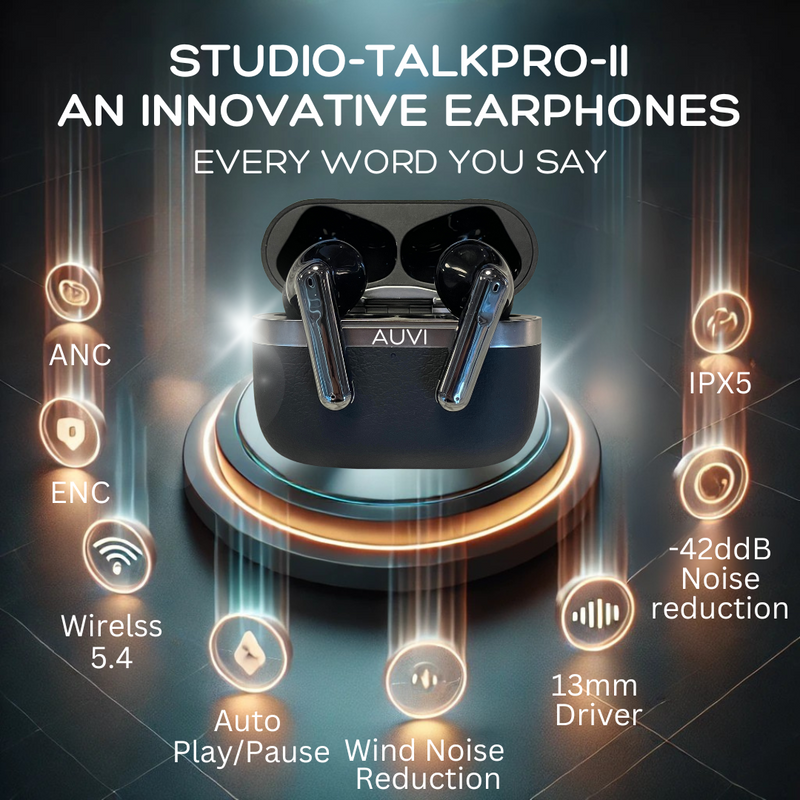 Studio-TalkPro-II [Premium ANC (-42dB Deep Noise Cancellation)] 6 microphones