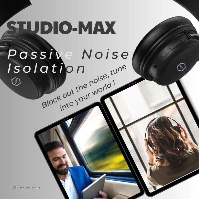 Studio-Max, Wireless Passive Noise Isolation Headphones