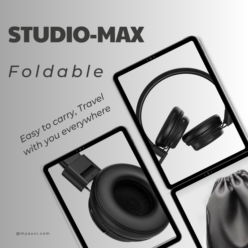 Studio-Max, Wireless Passive Noise Isolation Headphones