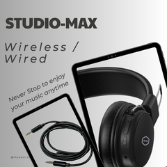 Studio-Max, Wireless Passive Noise Isolation Headphones
